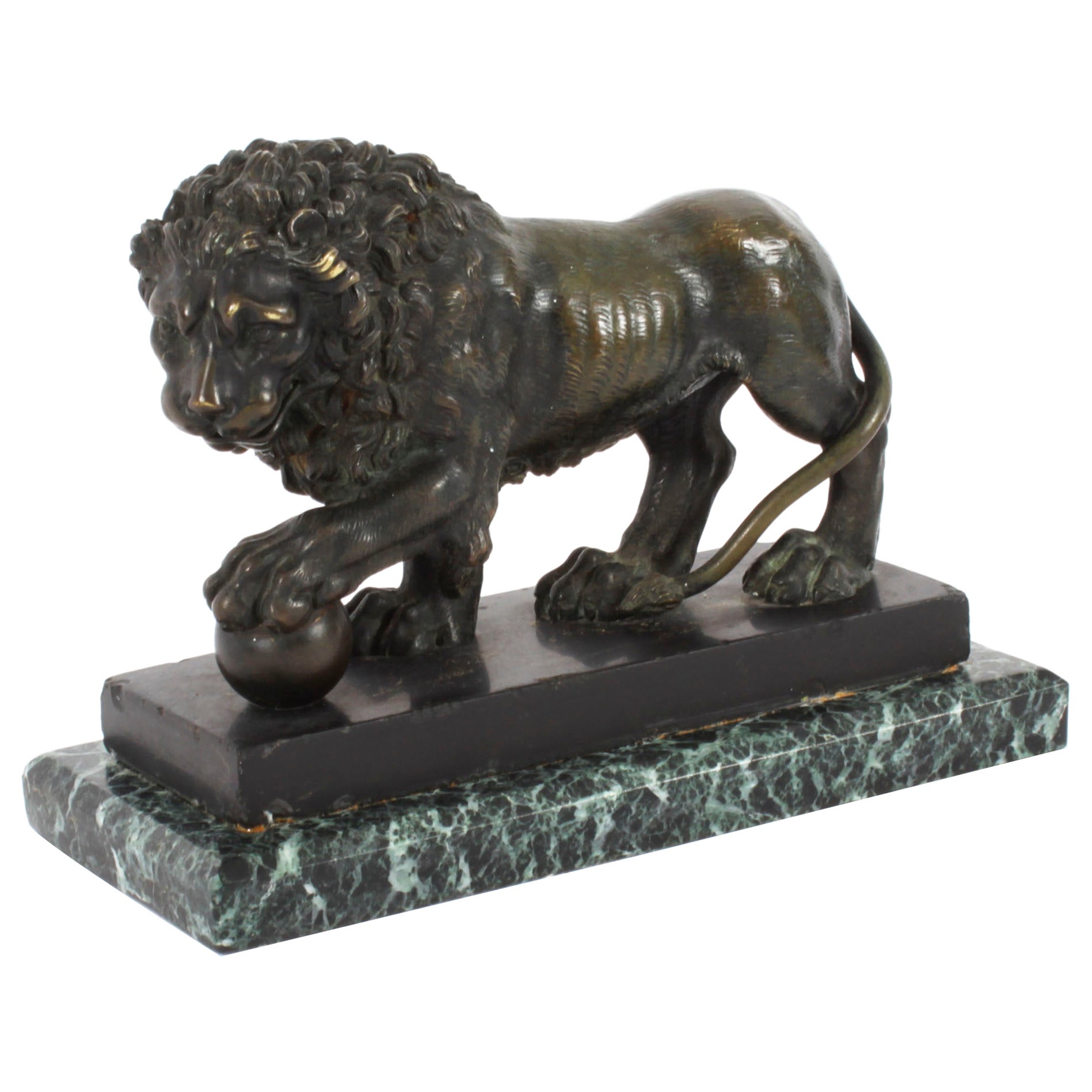 Antique French Bronze Sculpture of the Medici Lion, 19th Century