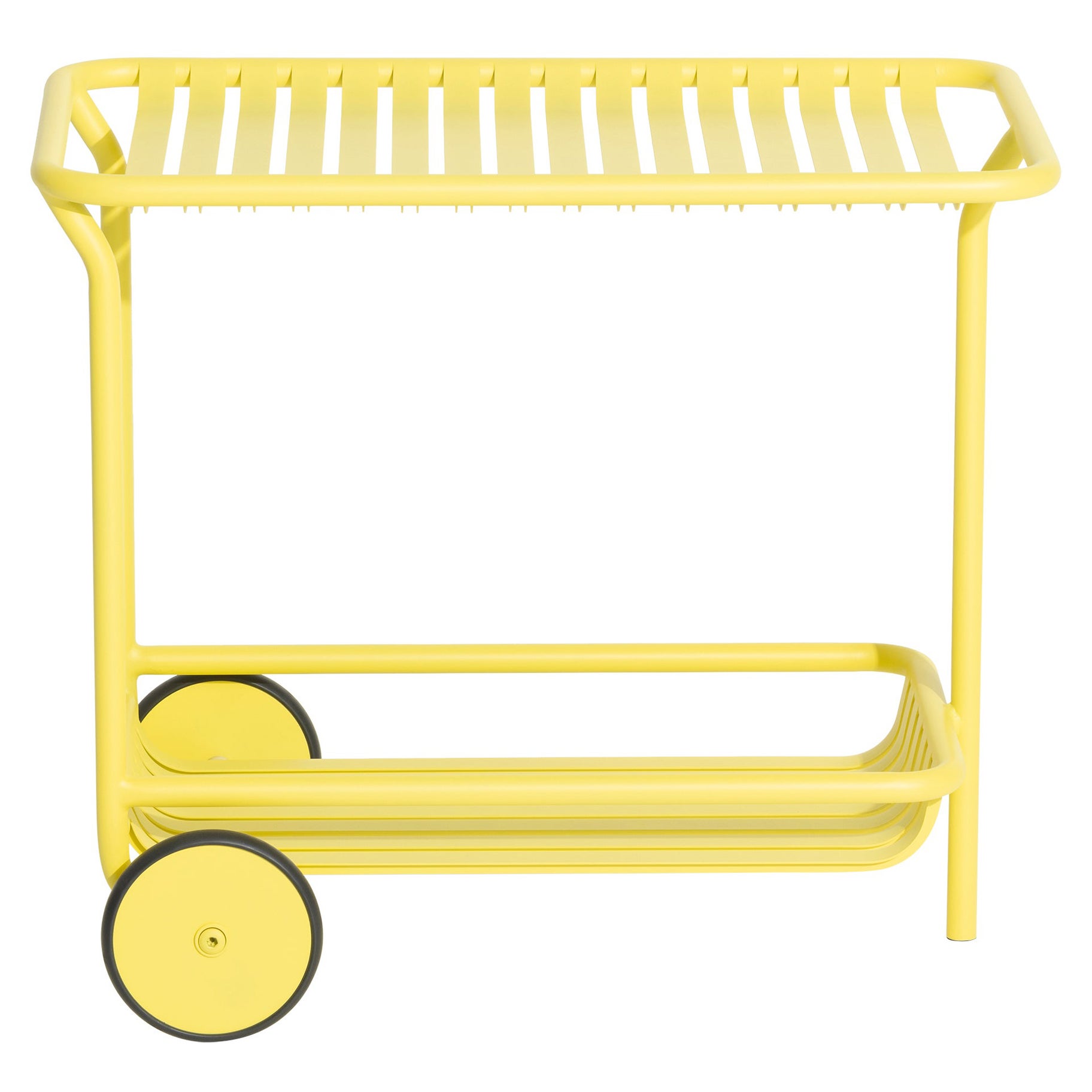 Petit chariot de la semaine Friture en aluminium jaune par Studio BrichetZiegler
