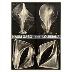 Original Used Exhibition Poster Naum Gabo Louisiana 1970 1971 Abstract Design