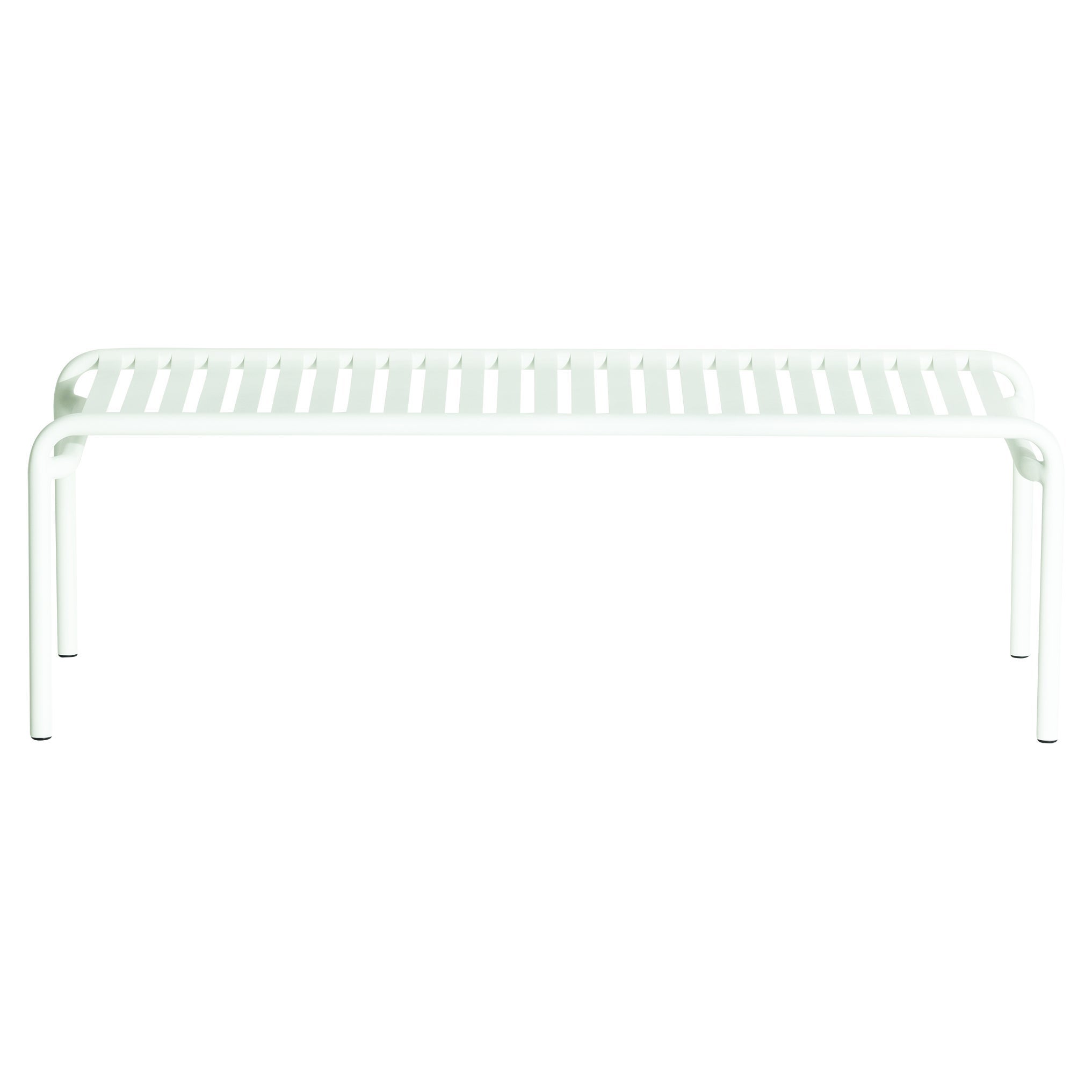 Petite table basse longue Week-end Friture en aluminium blanc, 2017