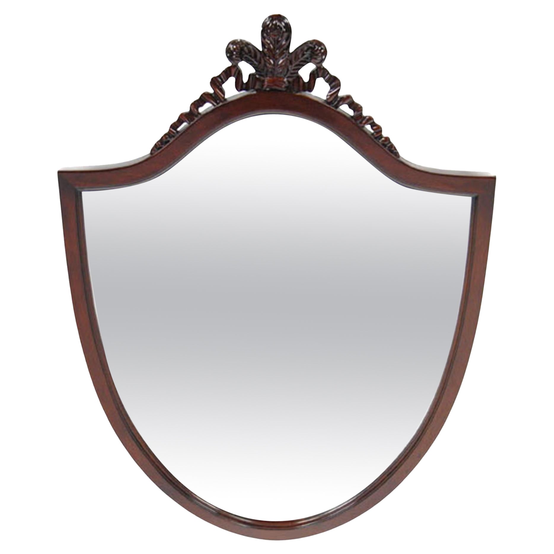 Mahogany Carved Mirror For Sale