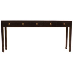 Fine Black Lacquer Console Table