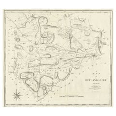 Large Antique County Map of Ruthlandshire, England