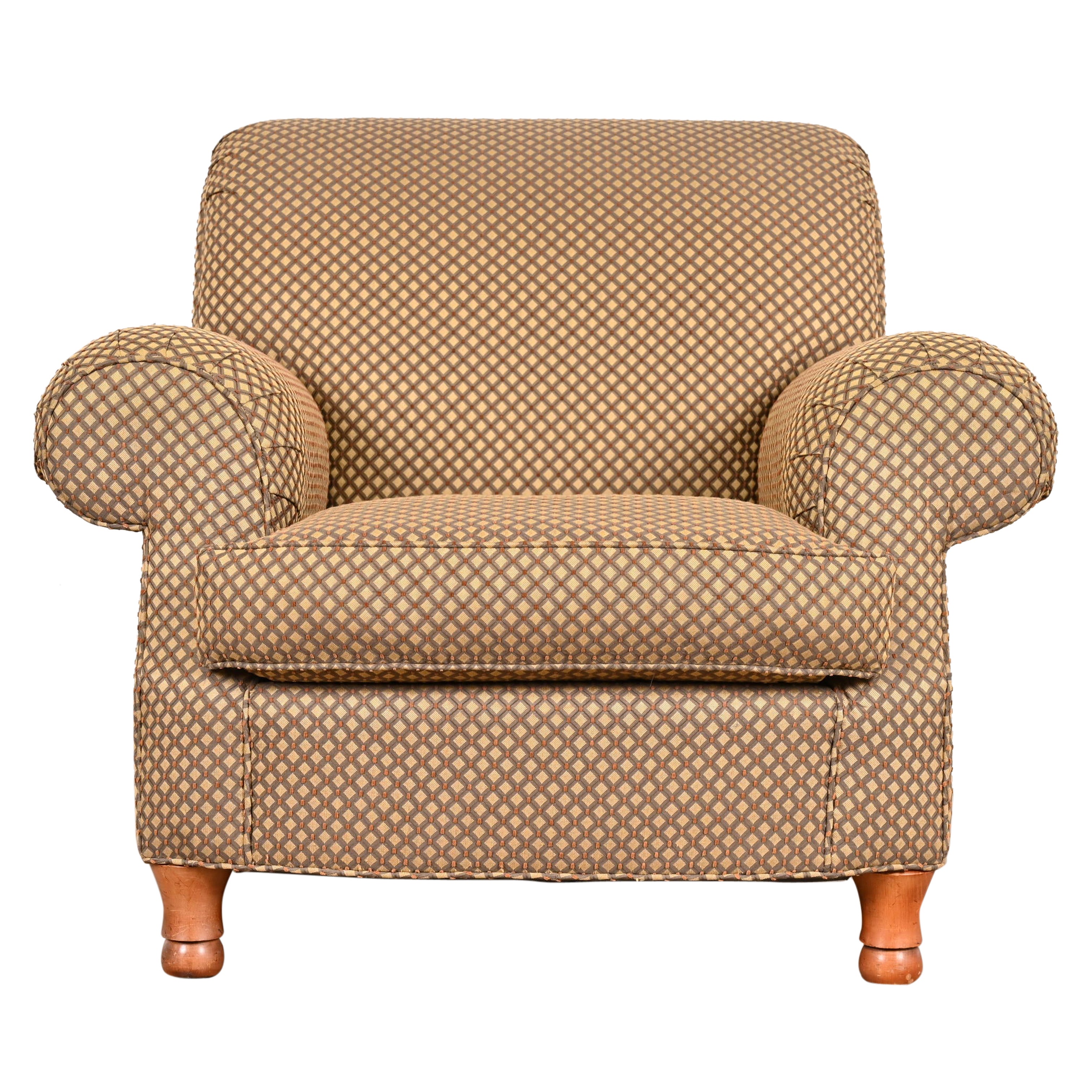 Baker Furniture Contemporary Upholstered Lounge Chair For Sale