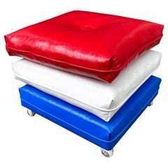 1970's Stacked Pillow Ottoman