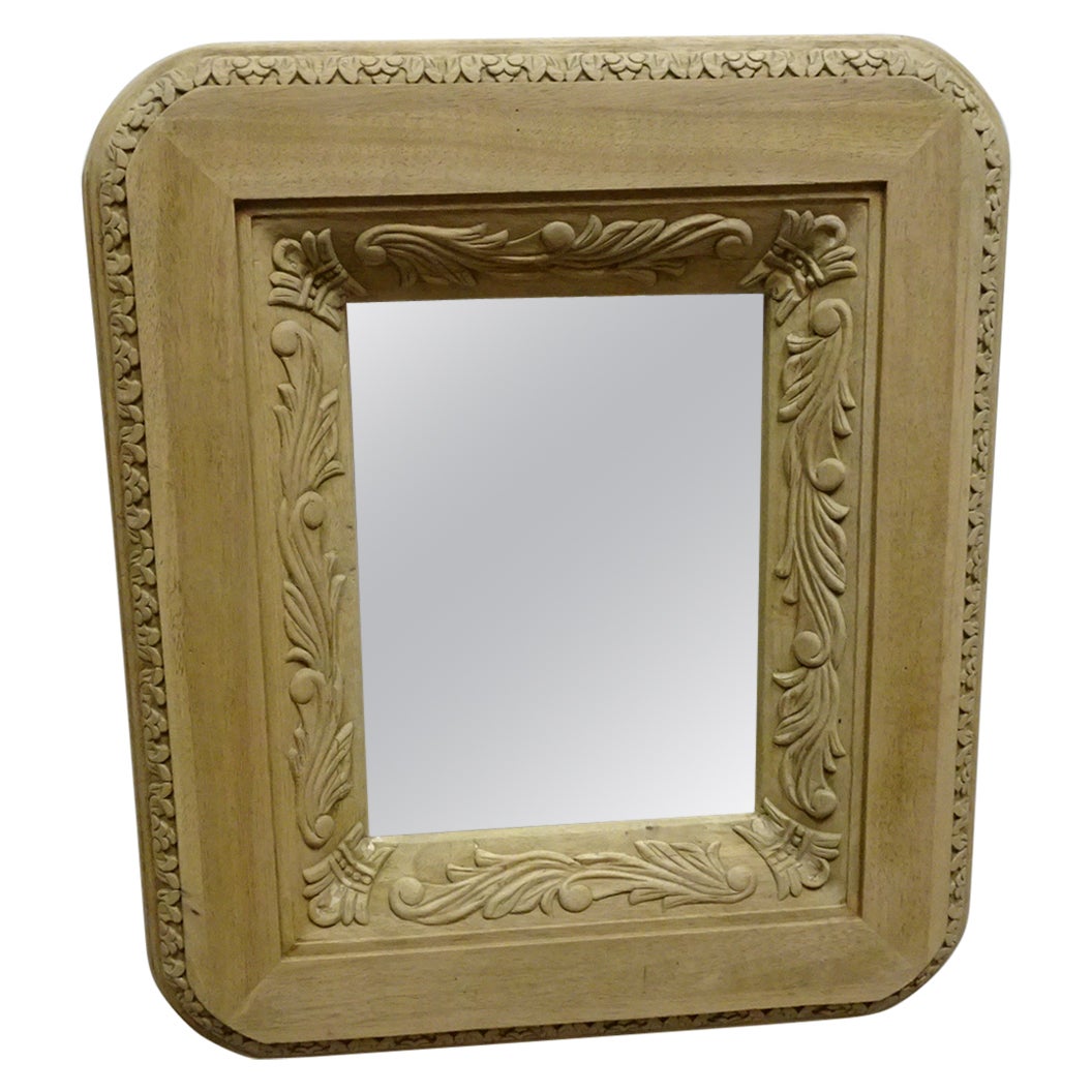 Unique Hand Carved Wall Mirror For Sale