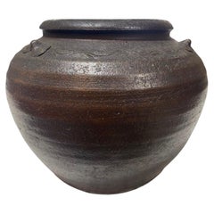 Kaneshige Toyo National Treasure Signierte japanische Bizen-Keramik Tsubo-Gefäß Vase