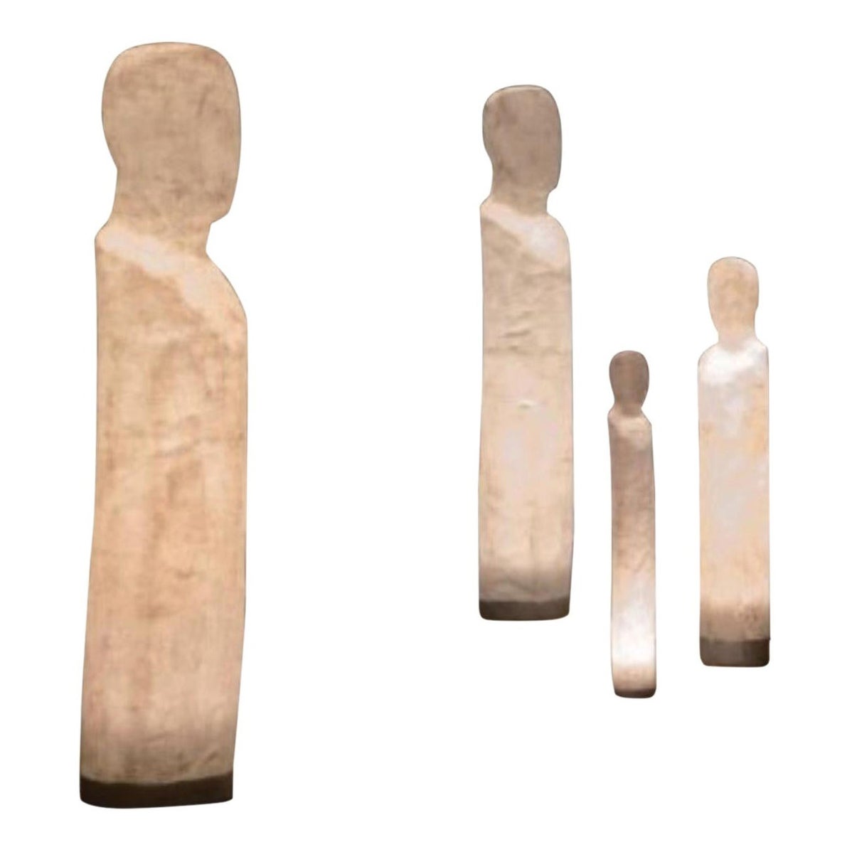 Set of 4 Anonymus Family Light Sculptures by Atelier Haute Cuisine For Sale