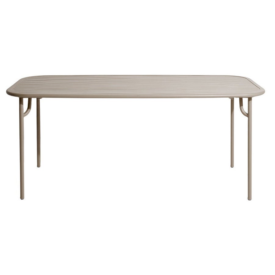 Petite Friture Week-End Medium Rectangular Dining Table in Dune with Slats For Sale