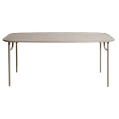 Petite Friture Week-End Medium Rectangular Dining Table in Dune with Slats