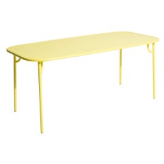 Petite Friture Mesa de Comedor Rectangular Mediana Week-End Amarilla con Lamas