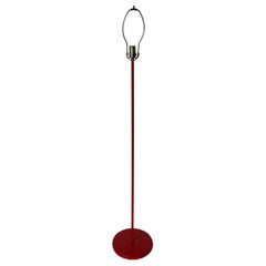 Vintage Red Mid-Century Modern Minimalist Floor Lamp
