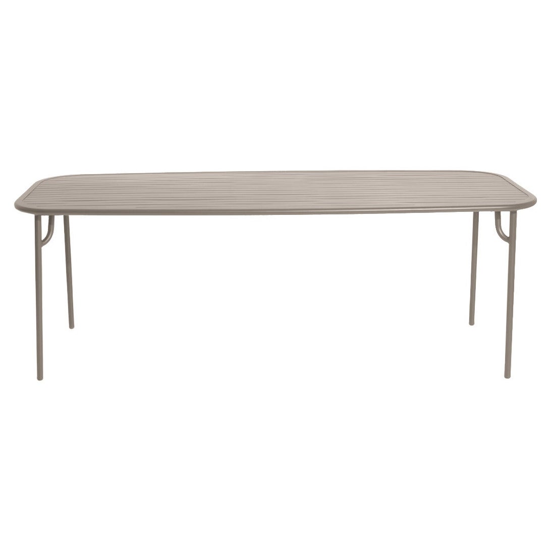 Petite Friture Week-End Large Rectangular Dining Table in Dune with Slats For Sale
