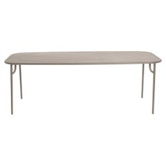 Petite Friture Week-End Large Rectangular Dining Table in Dune with Slats