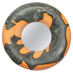Ceramic Mirror by Mia Jensen, Signed, Unique Piece, circa 2023