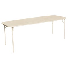 Petite Friture Week-End Large Rectangular Dining Table in Ivory with Slats