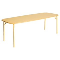 Petite Friture Week-End Large Rectangular Dining Table in Saffron with Slats