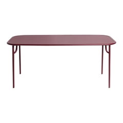 Petite Friture Week-End Medium Plain Rectangular Dining Table in Burgundy