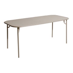 Petite Friture Week-End Medium Plain Rectangular Dining Table in Dune Aluminium