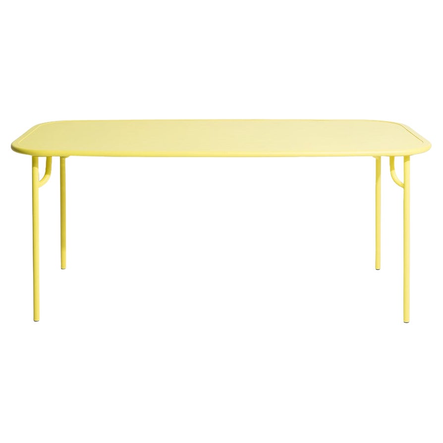 Petite Friture Week-End Medium Plain Rectangular Dining Table in Yellow, 2017