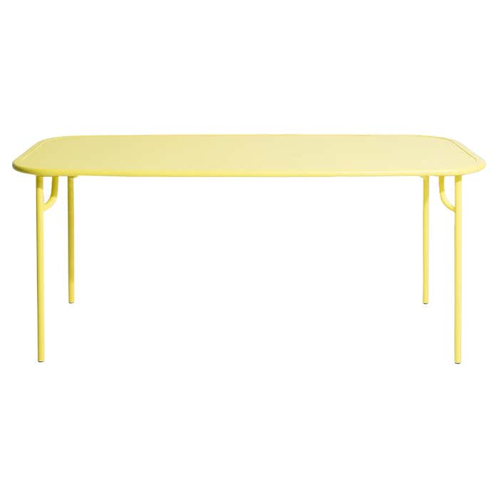 Petite Friture Week-End Medium Plain Rectangular Dining Table in Yellow ...