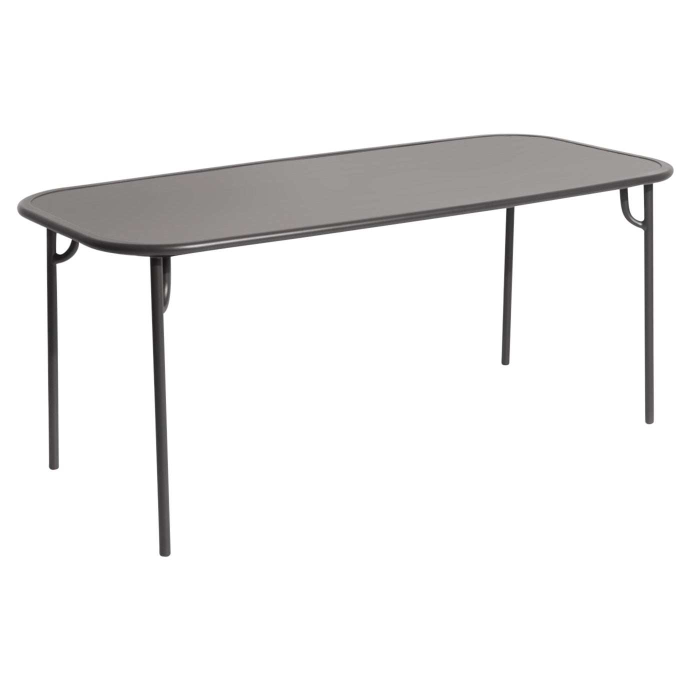 Petite Friture Week-End Medium Plain Rectangular Dining Table in Anthracite For Sale