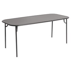 Petite table de salle à manger rectangulaire moyenne Week-end de Friture en anthracite