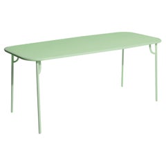 Petite Friture Week-End Medium Plain Rectangular Dining Table in Pastel Green