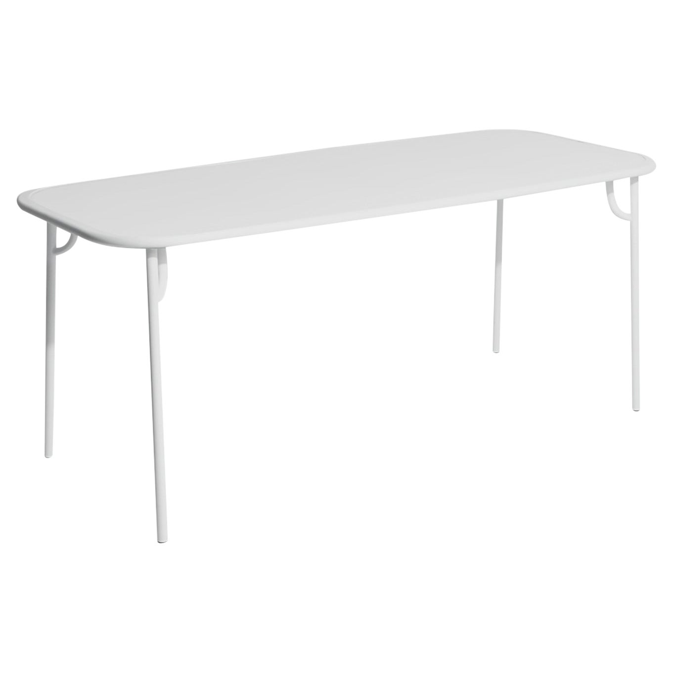 Petite Friture Week-End Medium Plain Rectangular Dining Table in Pearl Grey For Sale