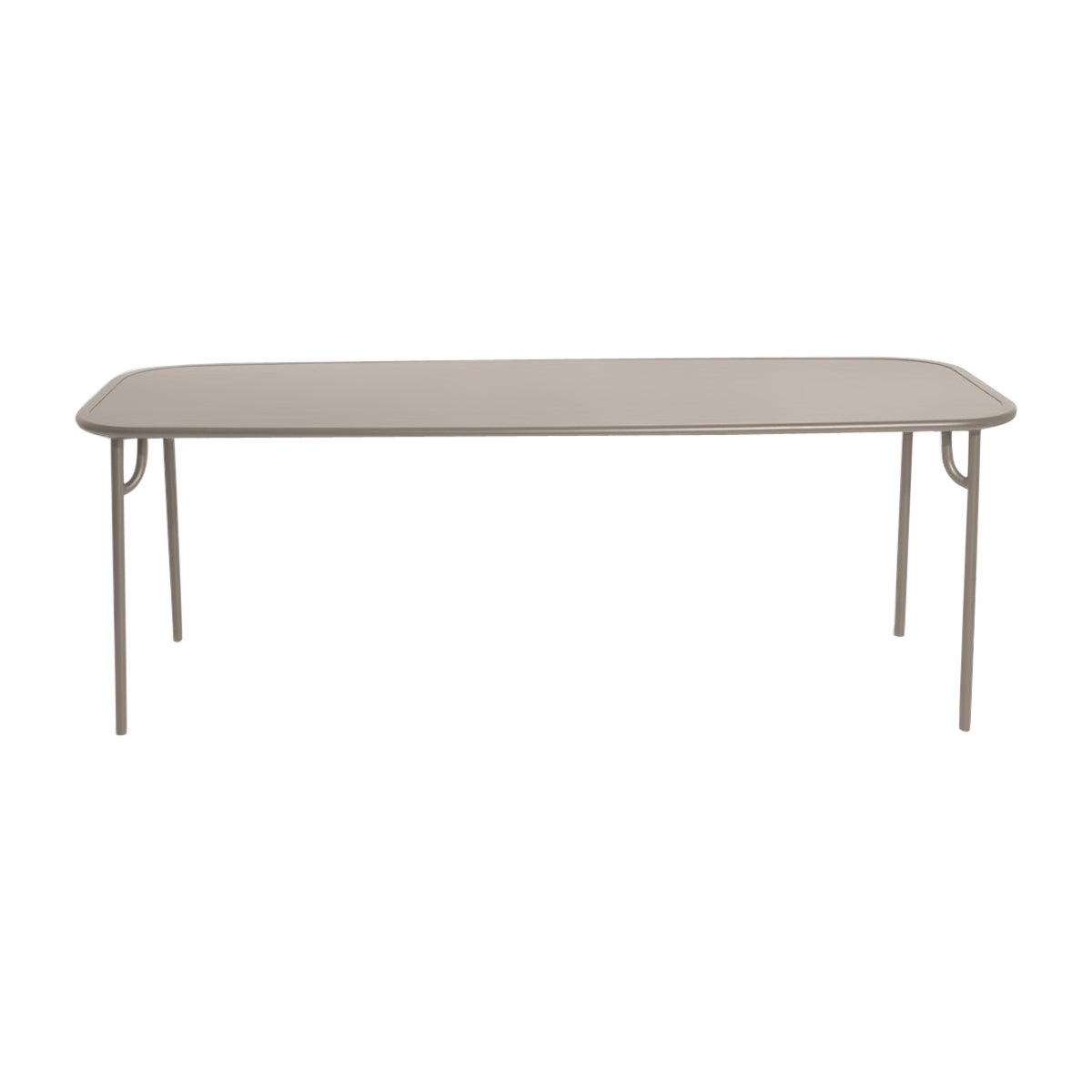 Petite Friture Week-End Large Plain Rectangular Dining Table in Dune Aluminium