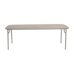 Petite Friture Week-End Large Plain Rectangular Dining Table in Dune Aluminium