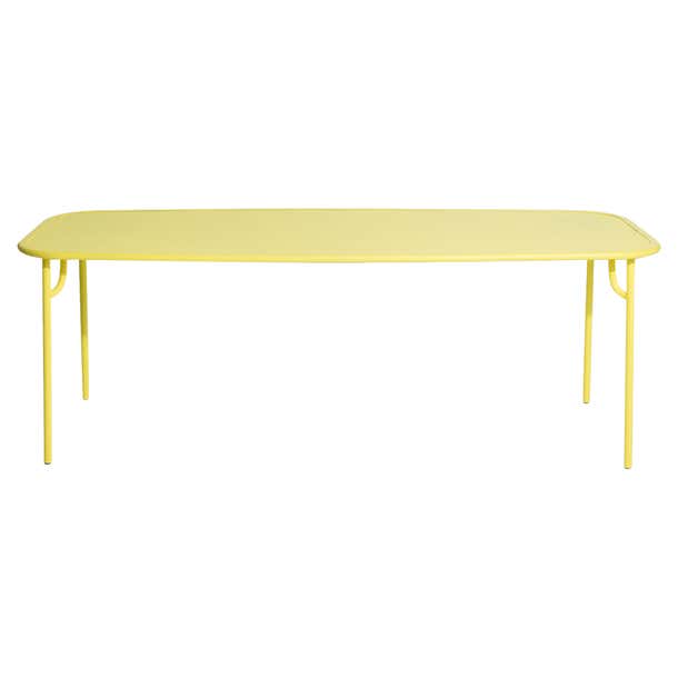 Petite Friture Week-End Large Plain Rectangular Dining Table in Yellow ...
