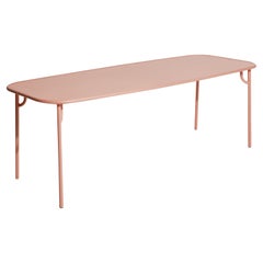 Petite Friture Week-End Large Plain Rectangular Dining Table in Blush Aluminium