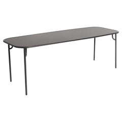 Petite Friture Week-End Large Plain Rectangular Dining Table in Anthracite