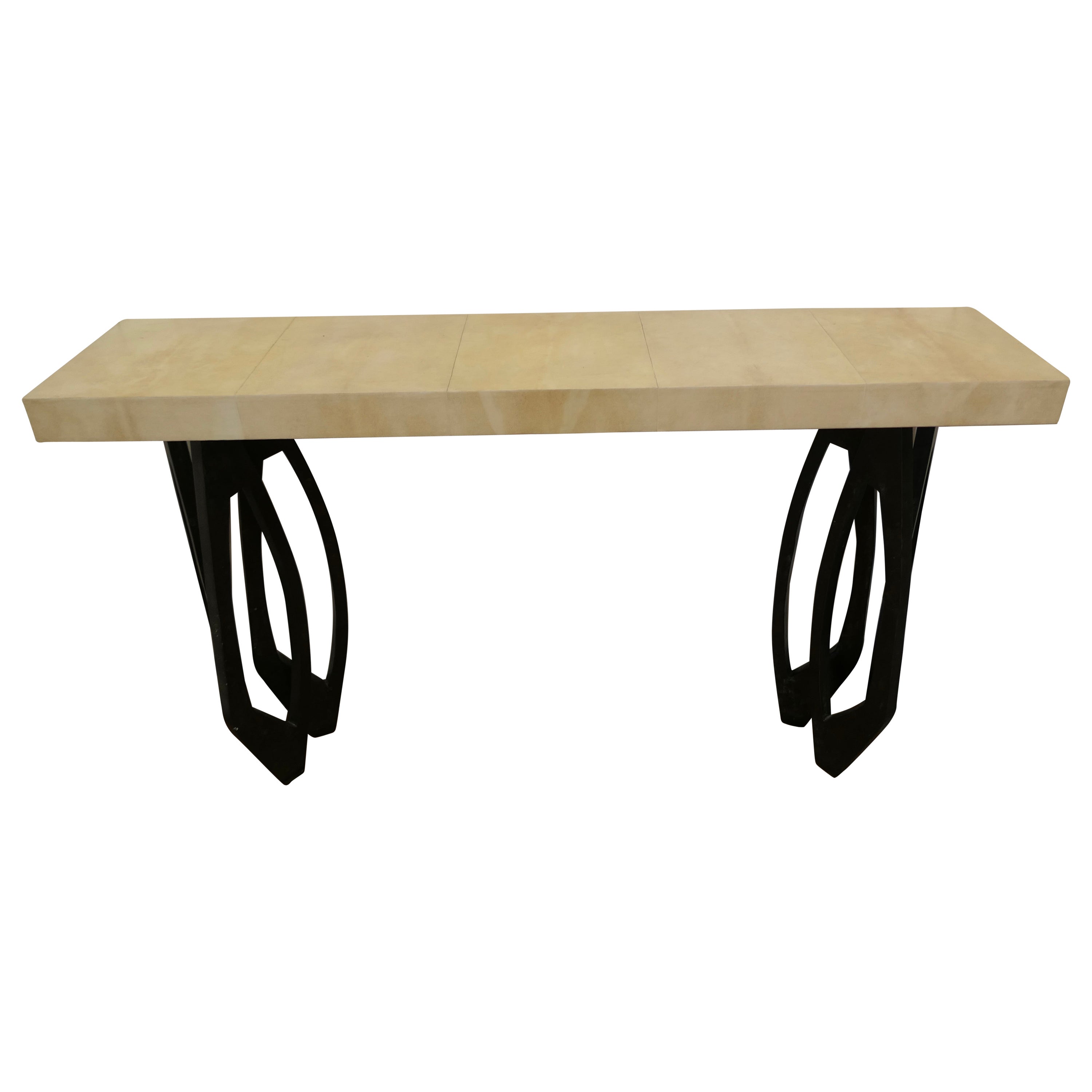 Art Deco Inspired Console Table by R&Y Augousti Design the Table Is a Handmade For Sale