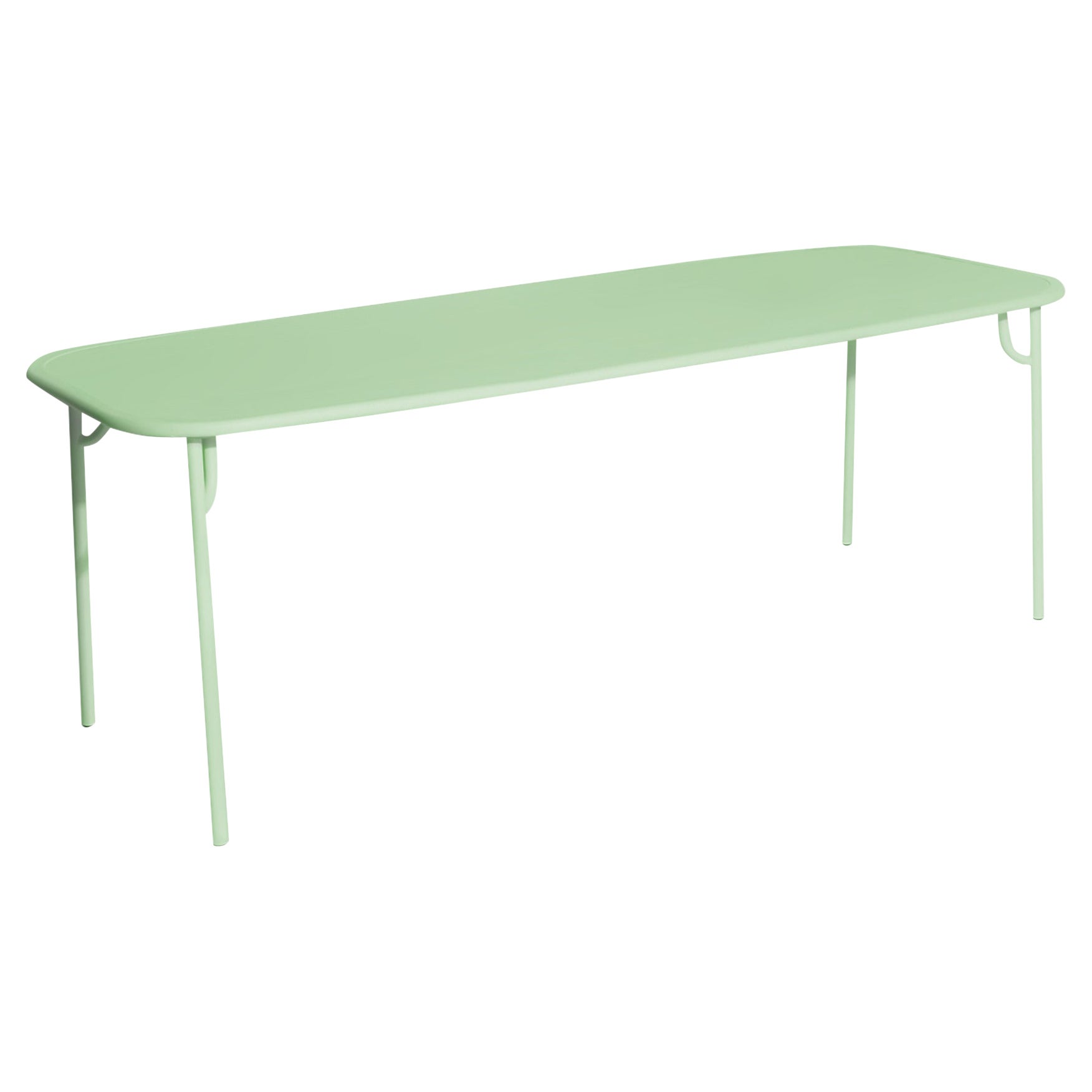 Petite Friture Week-End Large Plain Rectangular Dining Table in Pastel Green For Sale