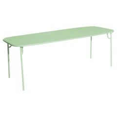 Petite Friture Week-End Large Plain Rectangular Dining Table in Pastel Green