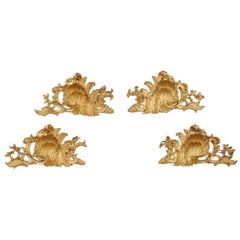 Set of Four 18th Century Giltwood Carvings