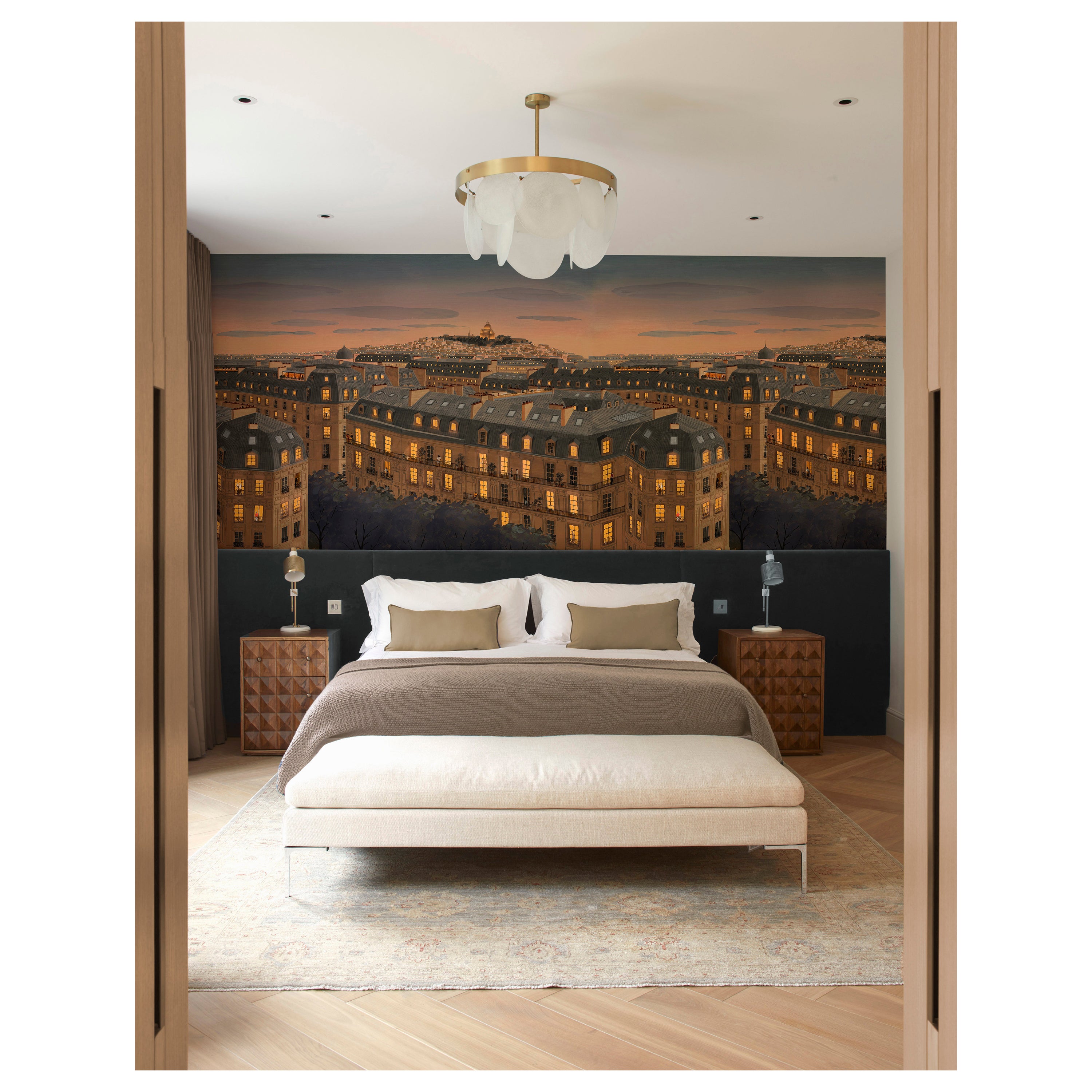 Toits de Paris, Customizable, Digital Printing, Mural Decor, Isidore Leroy