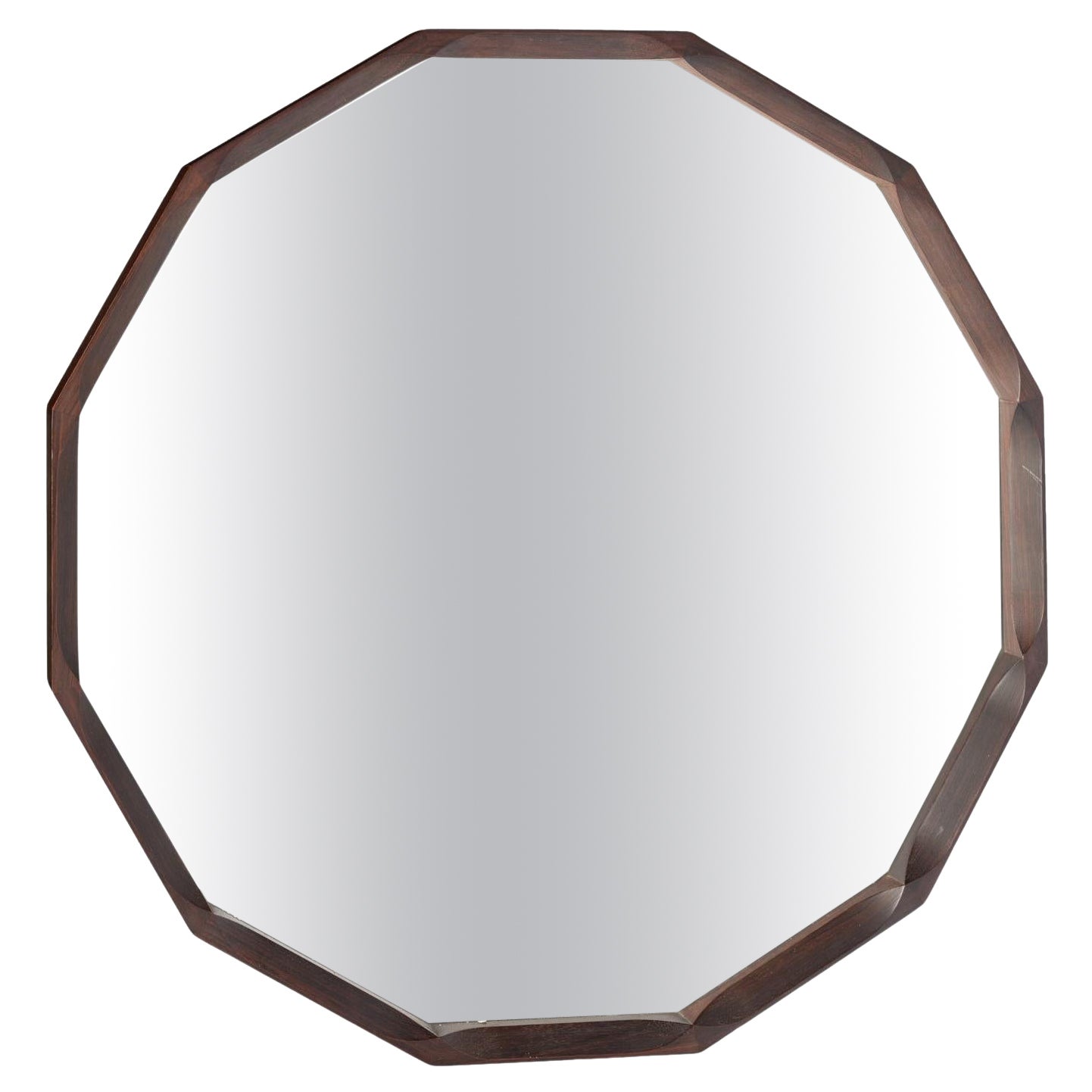 Octagonal Wooden Mirror Dino Cavalli For Sale at 1stDibs