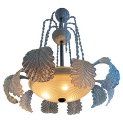 Vintage 1940s Murano Glass Chandelier by Barovier & Toso
