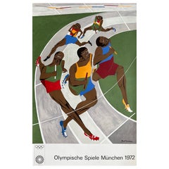 1972 Olympic Poster by Jacob Lawrence