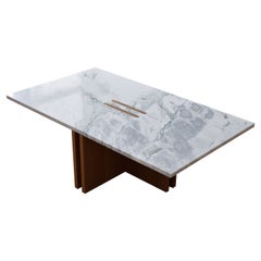 Table basse rectangulaire Calacatta turquoise Interlock