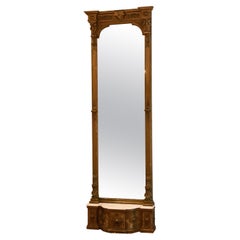 Miroir de pilier ancien de style Empire