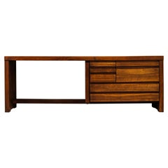 Retro Pierre Chapo 'R05' Dressing Table in Walnut, France 1960s