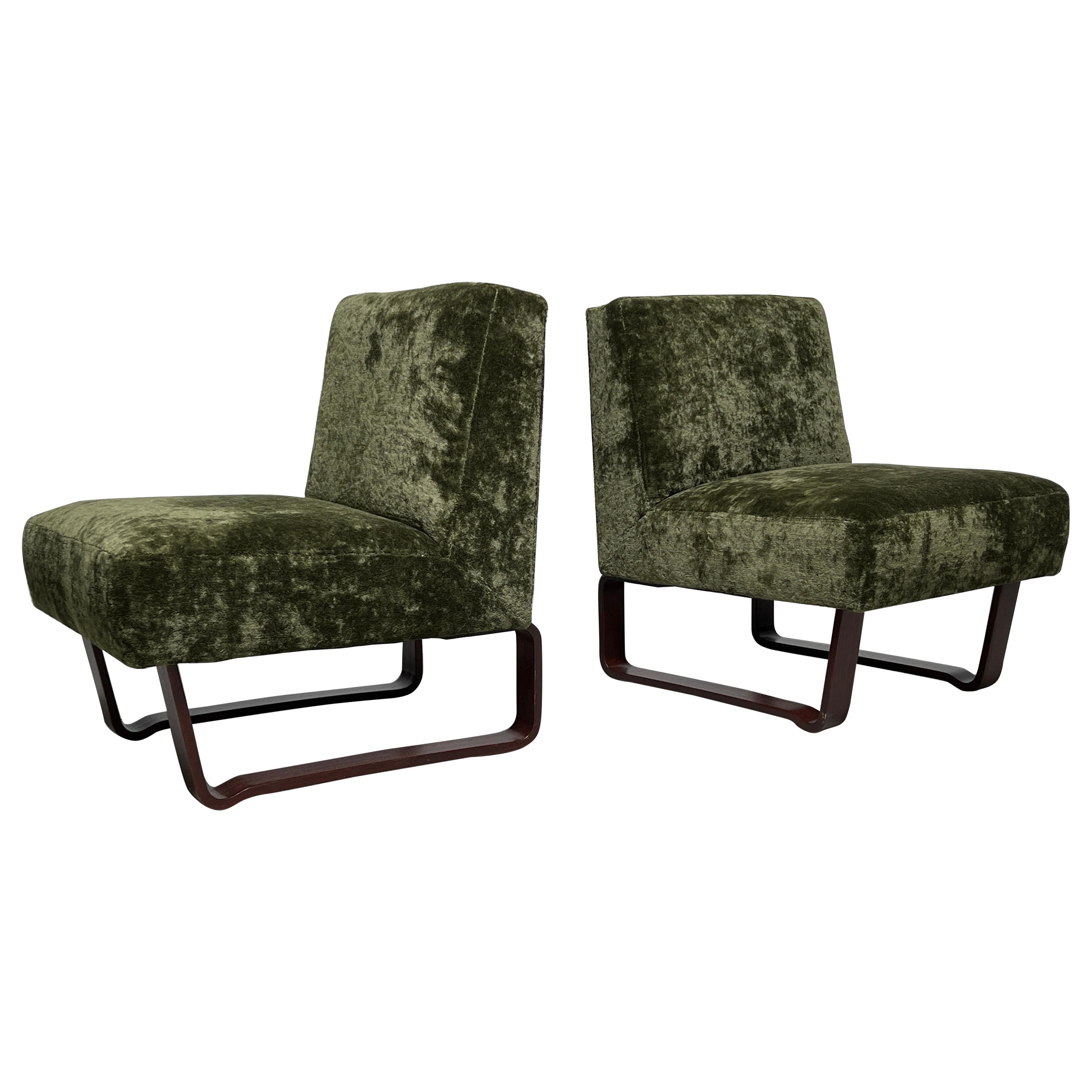 Pair of Slipper Chairs by Edward Wormley for Dunbar