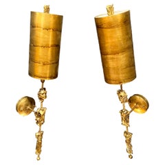 New Orleans Fragment Burnished Gold Wall Sconces