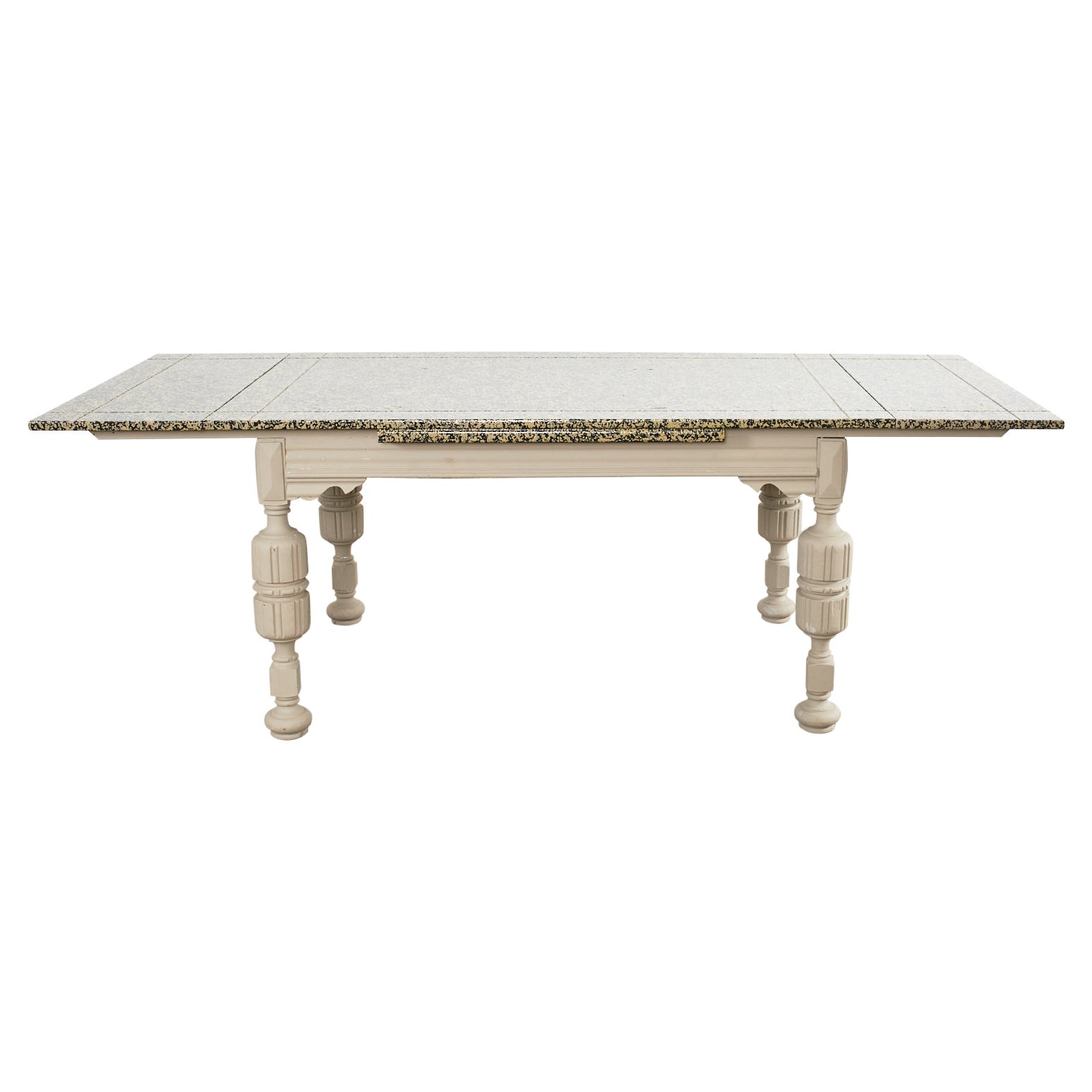 Elizabethan Style Dining Table Speckled by Artist Ira Yeager