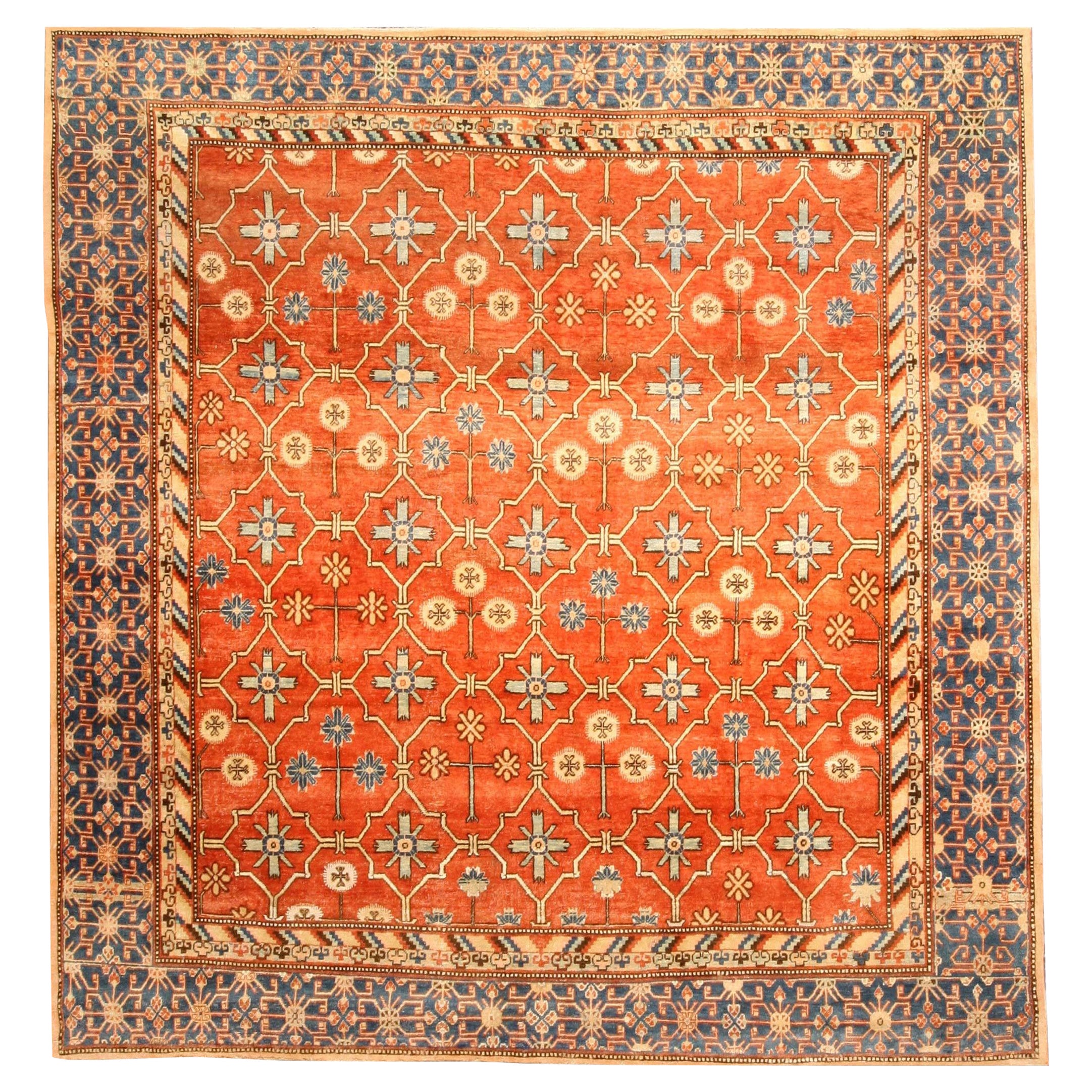 Samarkand 'Khotan' Teppich im Vintage-Stil im Angebot