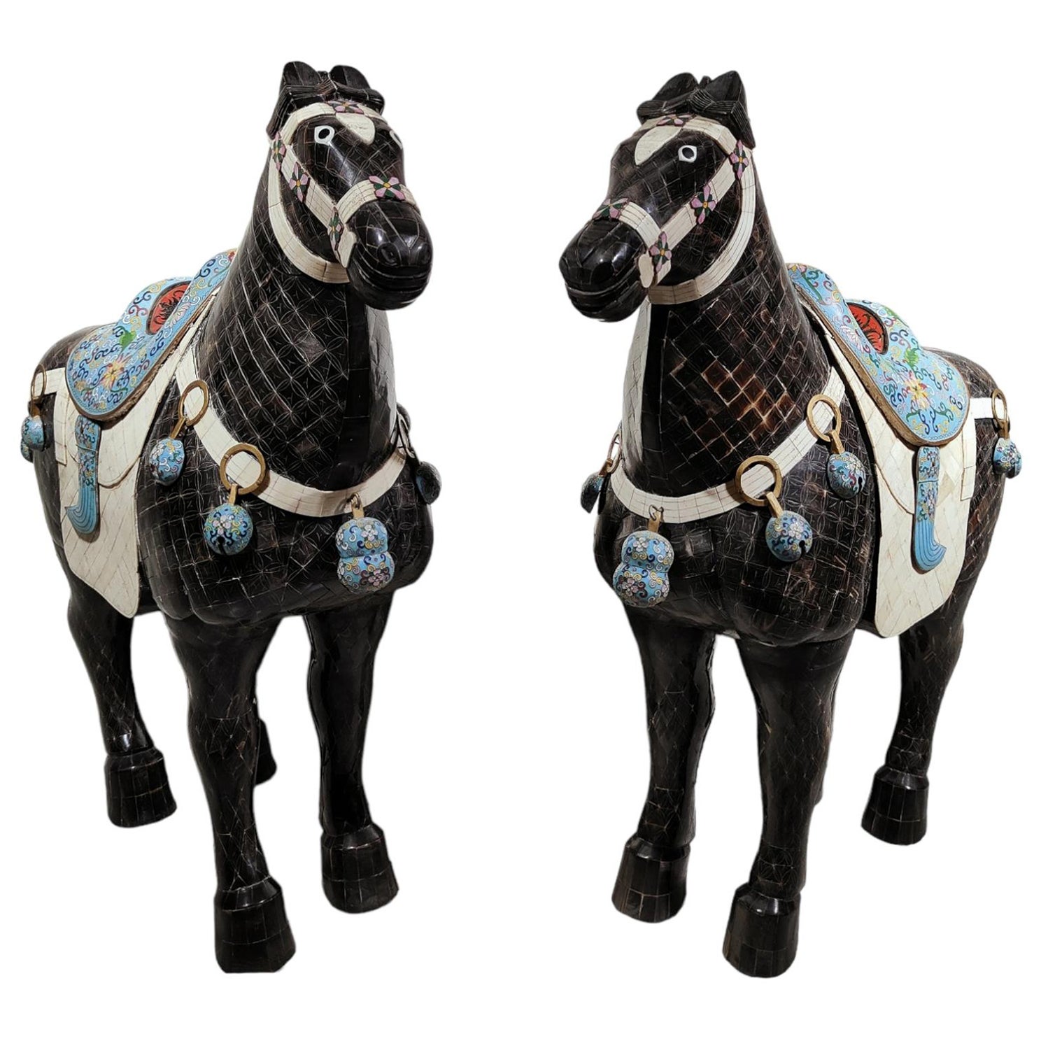 Important Pair of Horses from the Ching Dynasty For Sale